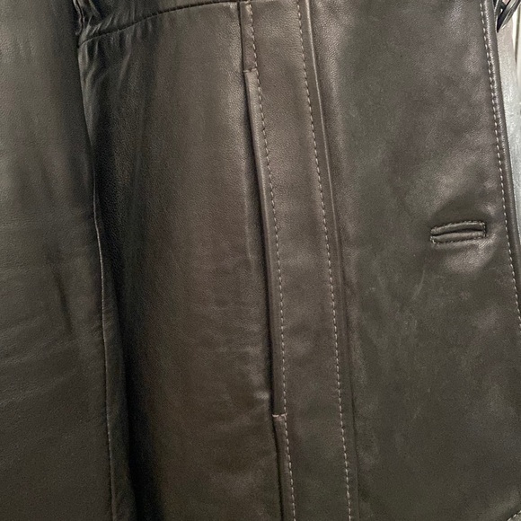 Guess Black Genuine Leather Jacket size M - Picture 4 of 9